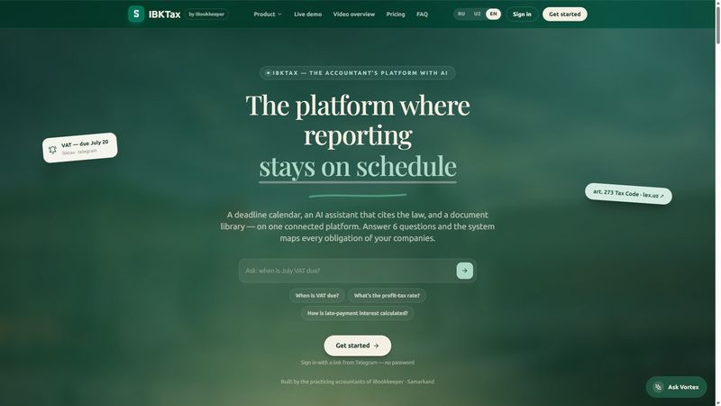 Screenshot of ibktax.uz